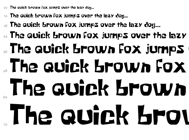 Krabby Patty font waterfall